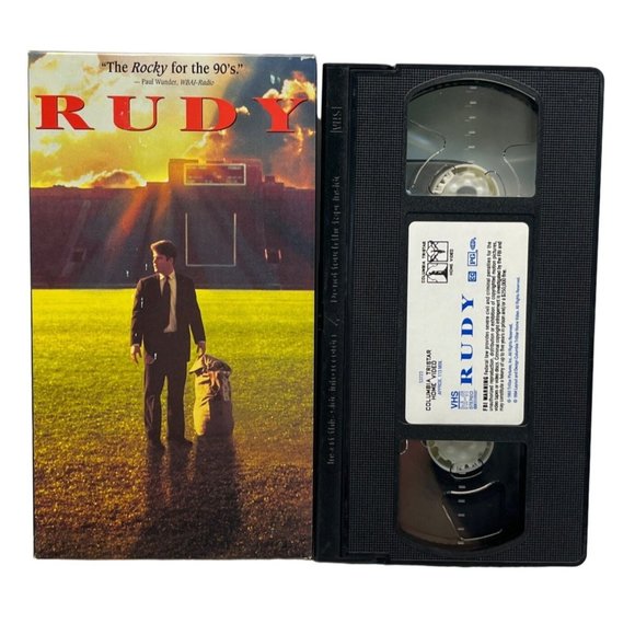 Rudy VHS 1994 Sean Astin Ned Beatty Football Drama - Picture 1 of 4
